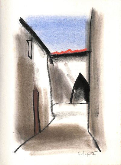 Georges LAPORTE : Dans les rues des Bastides - Dessin