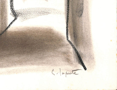 Georges LAPORTE : Dans les rues des Bastides - Dessin (détail)