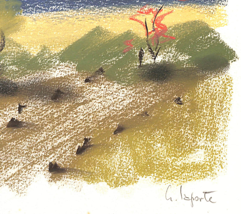 Georges LAPORTE : Face à la colline - Dessin (détail)
