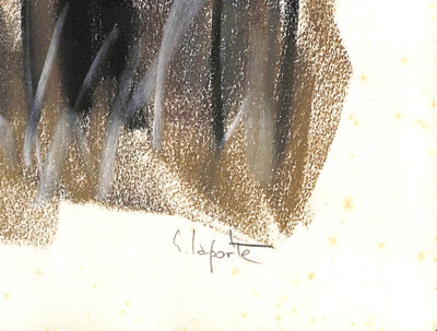 Georges LAPORTE : La petite cabane - Dessin (détail)