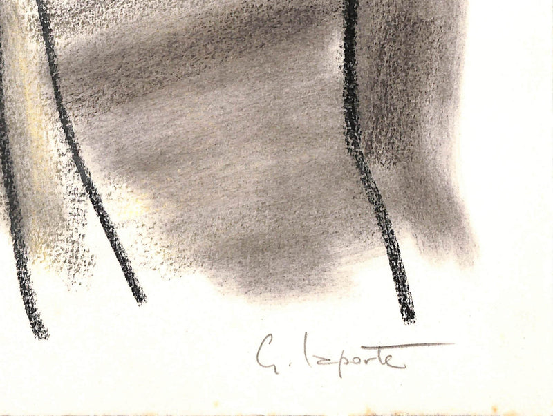 Georges LAPORTE : La petite église - Dessin (détail)