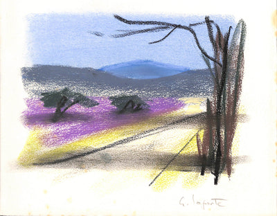 Georges LAPORTE : Sur le route de la lavande - Dessin