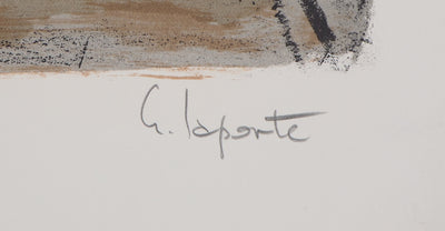 Georges LAPORTE : Cathédrale en Hollande, 1971 - Lithographie (détail)