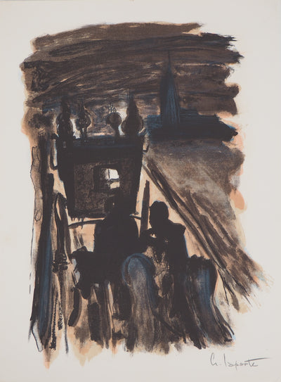 Georges LAPORTE : Gardes sur la forteresse, 1971 - Lithographie