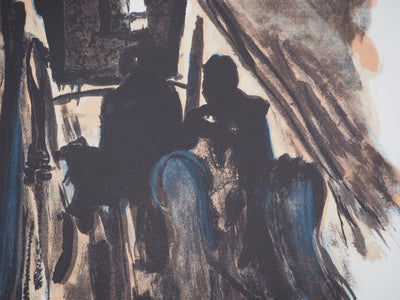 Georges LAPORTE : Gardes sur la forteresse, 1971 - Lithographie (détail)