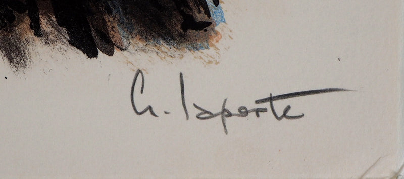 Georges LAPORTE : Gardes sur la forteresse, 1971 - Lithographie (détail)