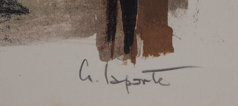 Georges LAPORTE : La petite Venise du Nord, 1971 - Lithographie (détail)