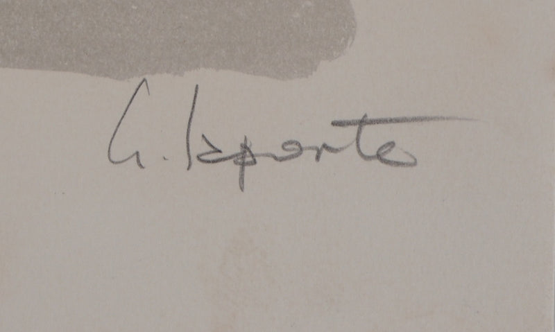 Georges LAPORTE : Vieille maison hollandaise, 1971 - Lithographie (détail)