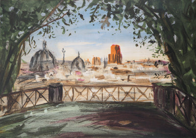 Pierre LAPRADE : Rome, 1957 - Lithographie (détail)