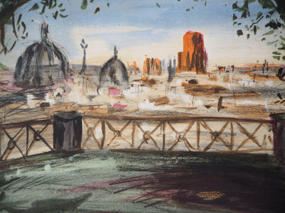 Pierre LAPRADE : Rome, 1957 - Lithographie (détail)