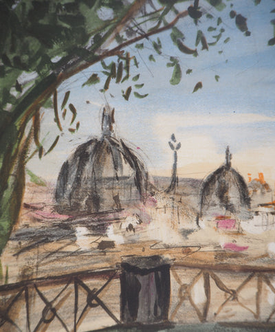 Pierre LAPRADE : Rome, 1957 - Lithographie (détail)