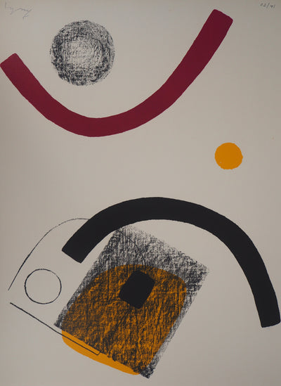 Berto LARDERA : Monde libre et clos - Lithographie
