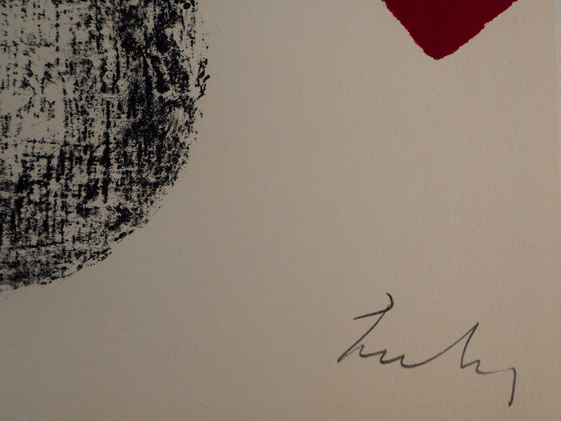 Berto LARDERA : Monde libre et clos - Lithographie (détail)