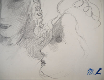 Marie LAURENCIN : Les amoureux - Dessin (détail)