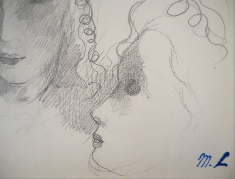 Marie LAURENCIN : Les amoureux - Dessin (détail)