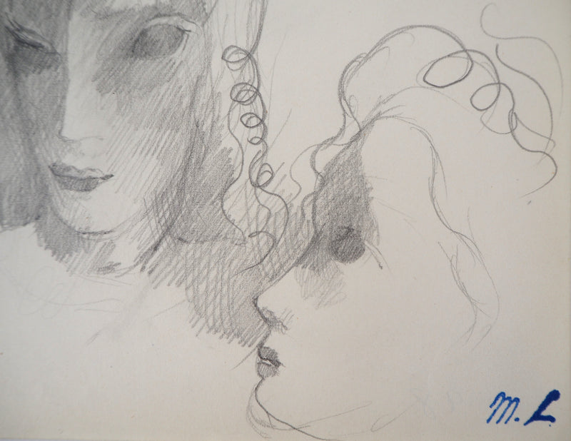Marie LAURENCIN : Les amoureux - Dessin (détail)