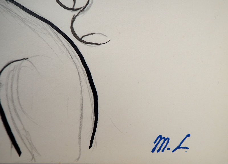 Marie LAURENCIN : Chien assis - Dessin (détail)