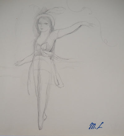 Marie LAURENCIN : Danseuse - Dessin (détail)