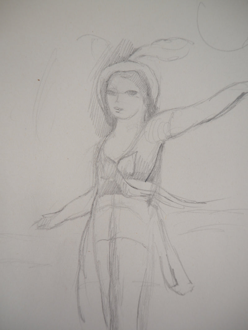 Marie LAURENCIN : Danseuse - Dessin (détail)