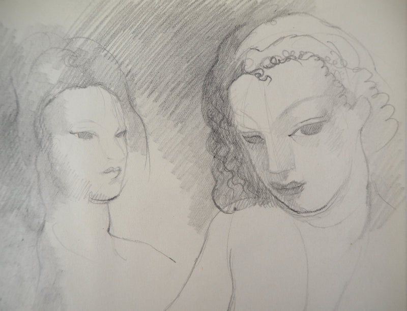 Marie LAURENCIN : Deux amies - Dessin (détail)
