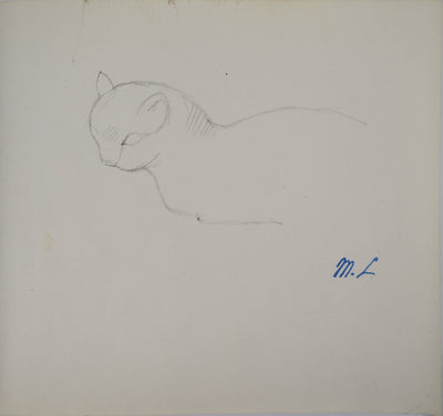 Marie LAURENCIN : Etude du chat - Dessin