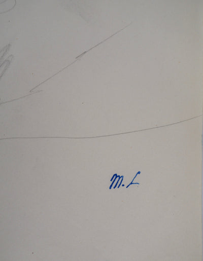 Marie LAURENCIN : Etude de coulissé, 1953 - Dessin (détail)