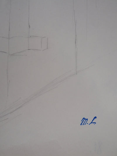 Marie LAURENCIN : Etude d'édifice, 1953 - Dessin (détail)