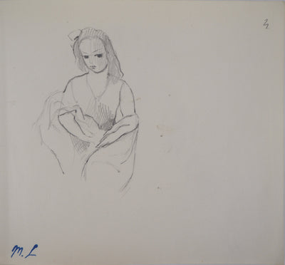 Marie LAURENCIN : Femme assise - Dessin
