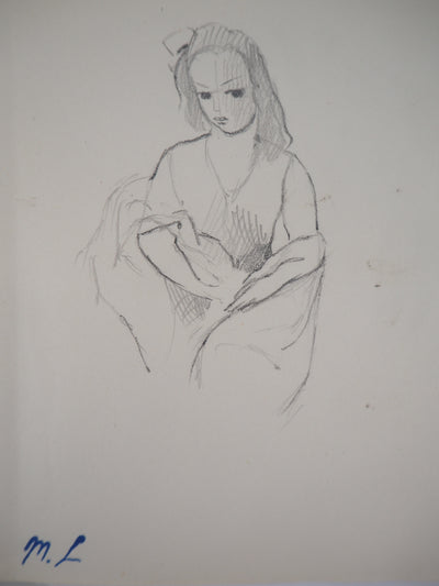 Marie LAURENCIN : Femme assise - Dessin (détail)