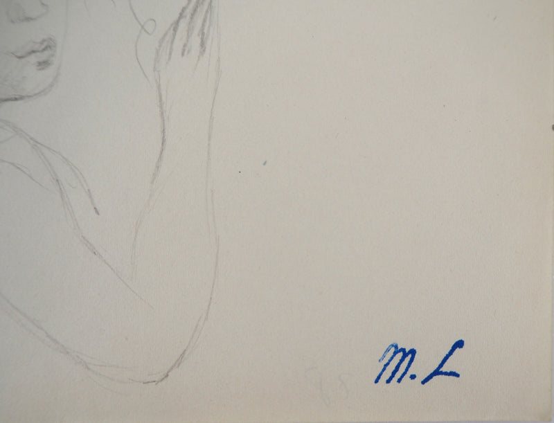 Marie LAURENCIN : Fille au nœud  - Dessin (détail)