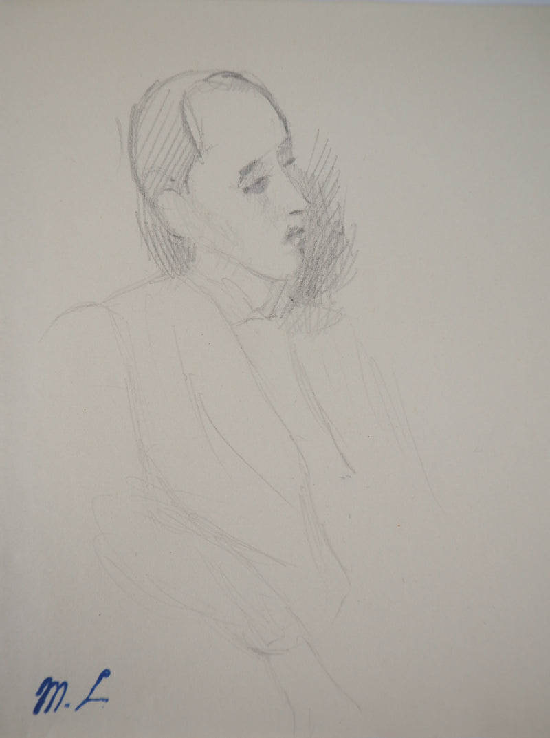 Marie LAURENCIN : Homme assis - Dessin (détail)