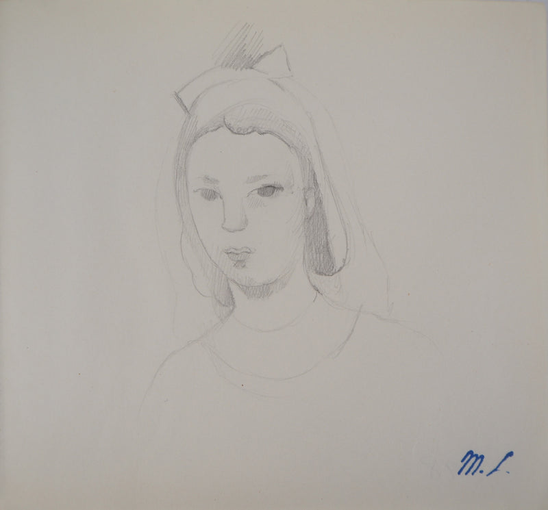 Marie LAURENCIN : Jeune fille pensive - Dessin