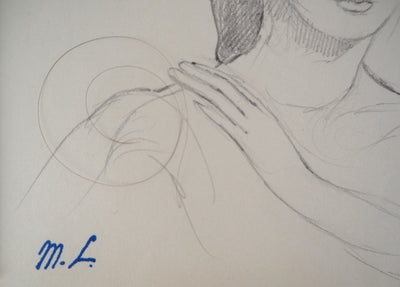 Marie LAURENCIN : Jeune modèle - Dessin (détail)