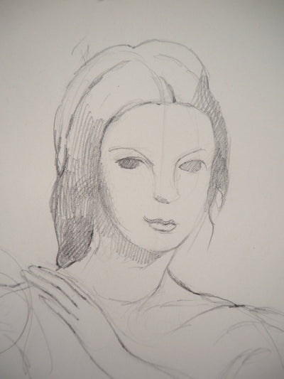Marie LAURENCIN : Jeune modèle - Dessin (détail)