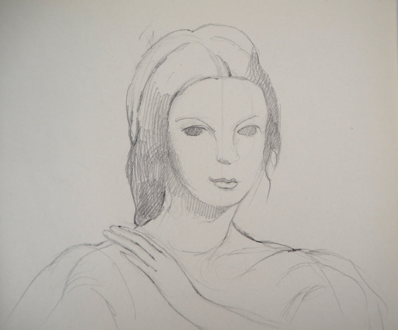 Marie LAURENCIN : Jeune modèle - Dessin (détail)