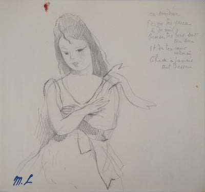 Marie LAURENCIN : Mélancolie - Dessin