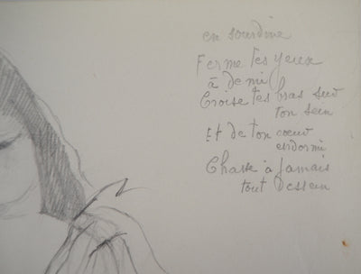 Marie LAURENCIN : Mélancolie - Dessin (détail)