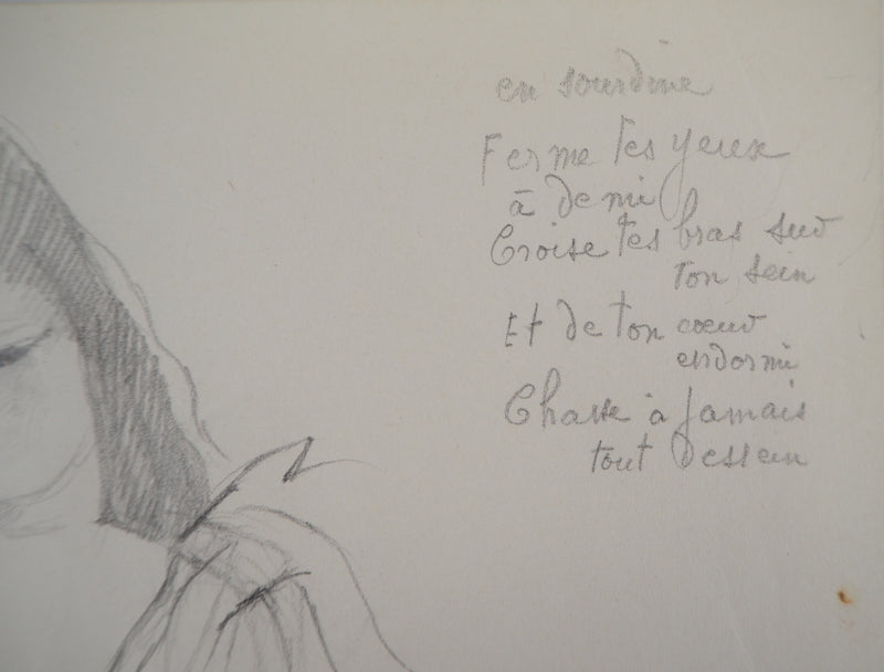 Marie LAURENCIN : Mélancolie - Dessin (détail)
