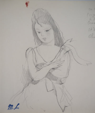 Marie LAURENCIN : Mélancolie - Dessin (détail)