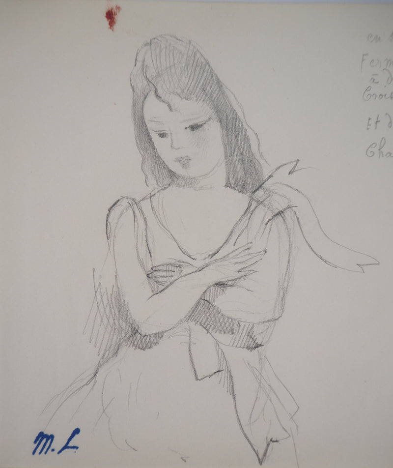 Marie LAURENCIN : Mélancolie - Dessin (détail)