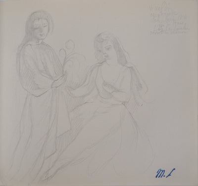 Marie LAURENCIN : Moment intime - Dessin