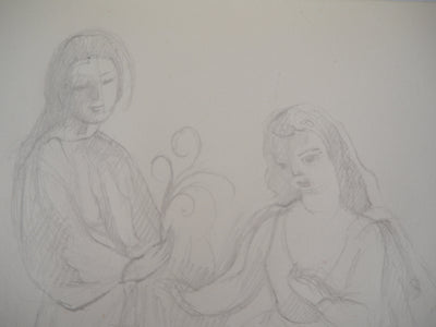 Marie LAURENCIN : Moment intime - Dessin (détail)