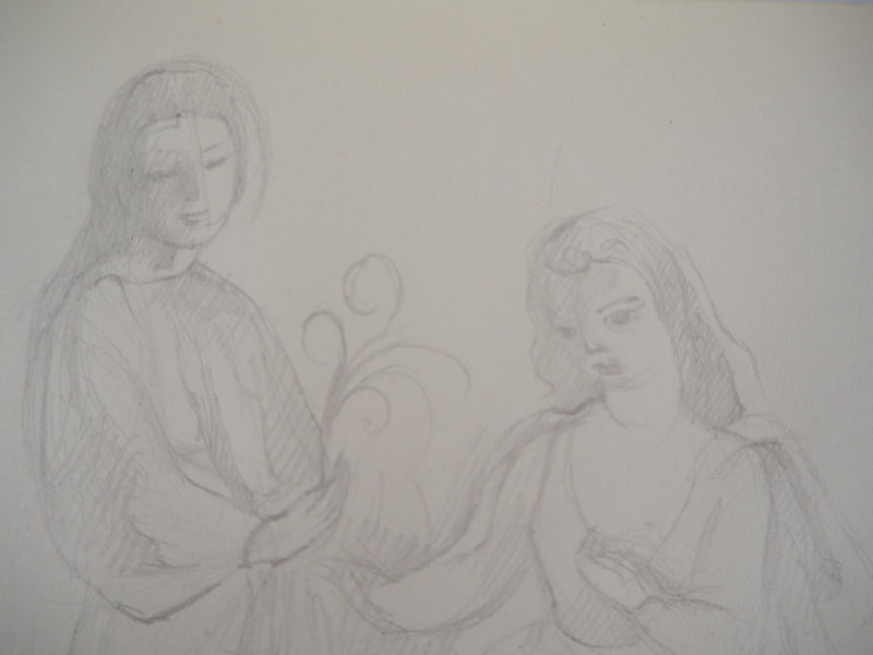 Marie LAURENCIN : Moment intime - Dessin (détail)