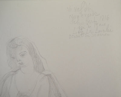 Marie LAURENCIN : Moment intime - Dessin (détail)