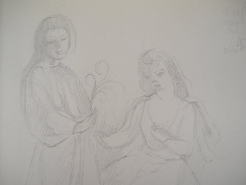 Marie LAURENCIN : Moment intime - Dessin (détail)