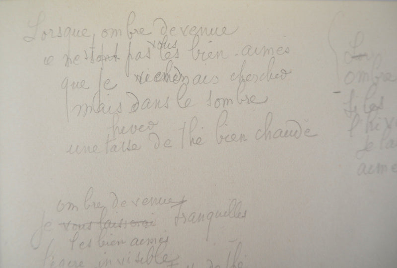 Marie LAURENCIN : Poème - Dessin