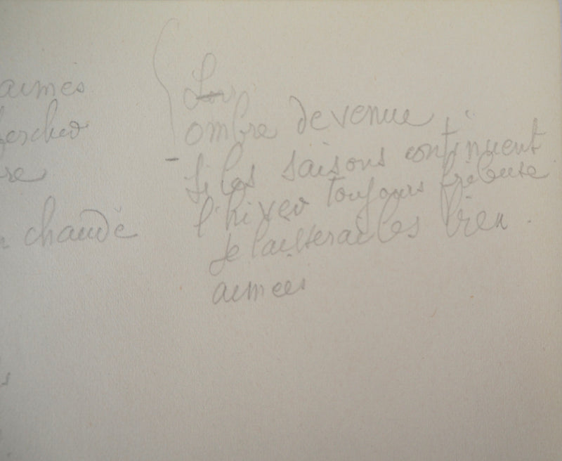 Marie LAURENCIN : Poème - Dessin (détail)