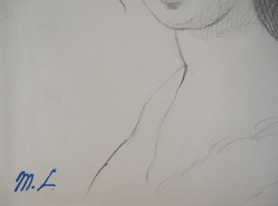 Marie LAURENCIN : Portrait de la jeune femme - Dessin (détail)