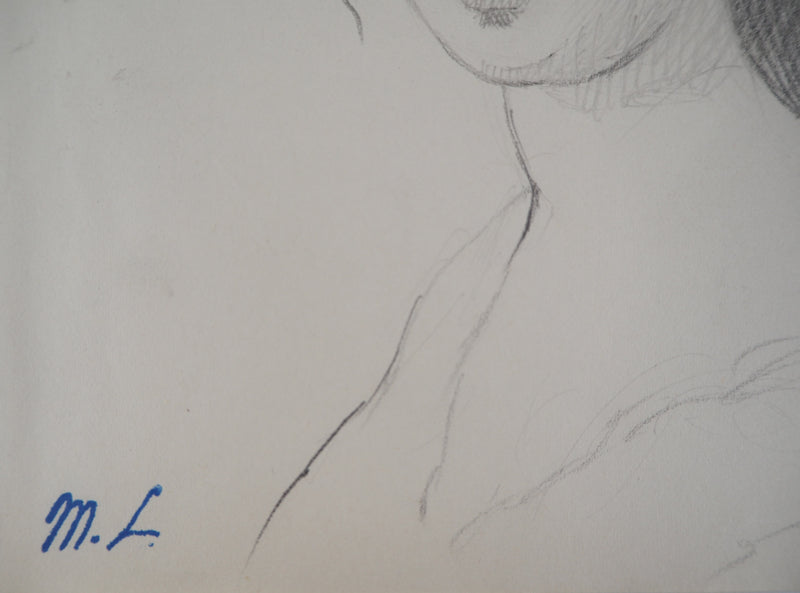 Marie LAURENCIN : Portrait de la jeune femme - Dessin (détail)