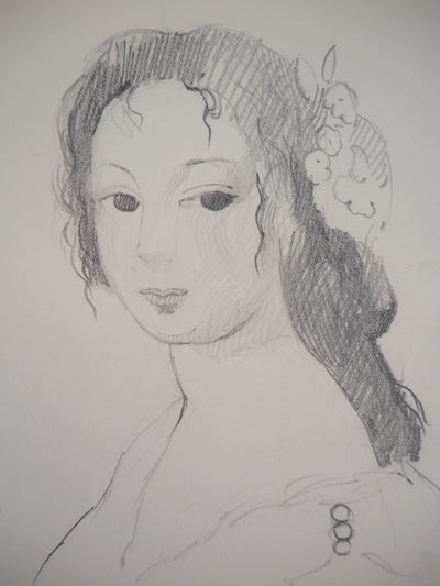 Marie LAURENCIN : Portrait de la jeune femme - Dessin (détail)